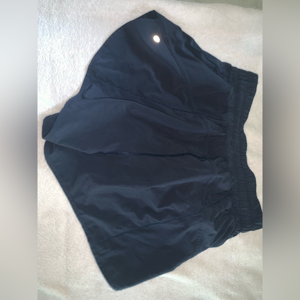 navy lululemon track that 3” shorts